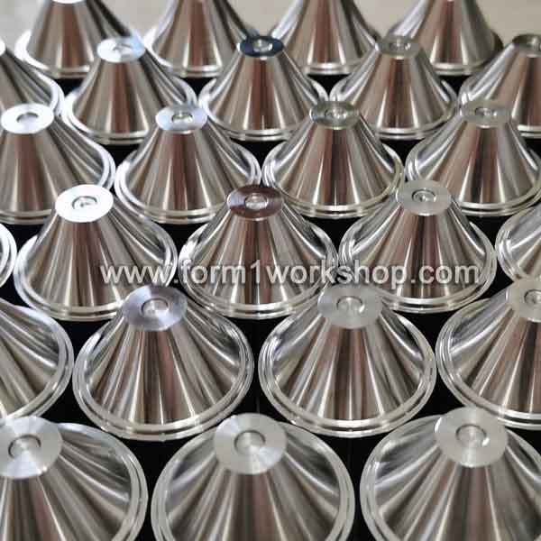 Dry Storage Cups Style1 - Unfinished and Anodized Aluminum